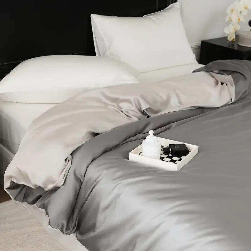 Sage Satin Queen Duvet