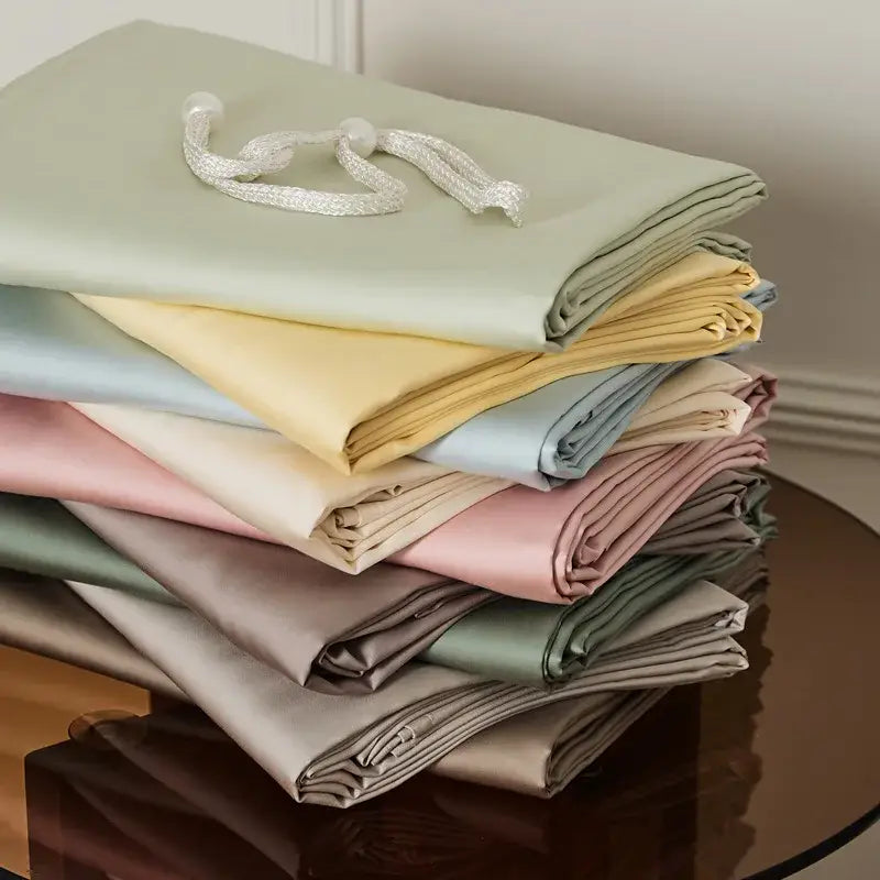 Sage Satin Queen Duvet