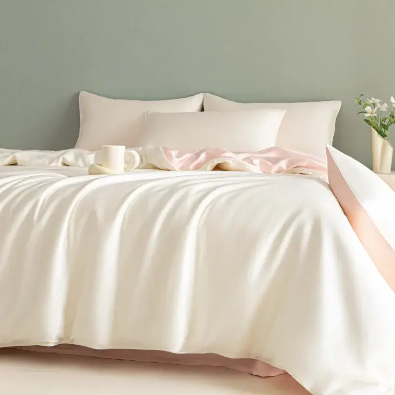 Satin Light Blue Duvet