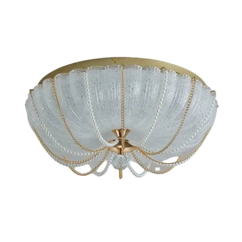 Gold Crystal Remote Dimming Bedroom Ceiling Light