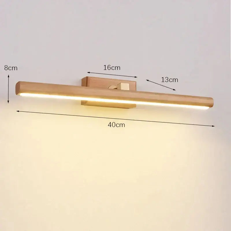 Walnut Mirror Wall Sconce