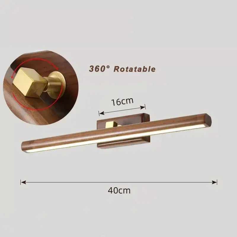 Walnut Mirror Wall Sconce