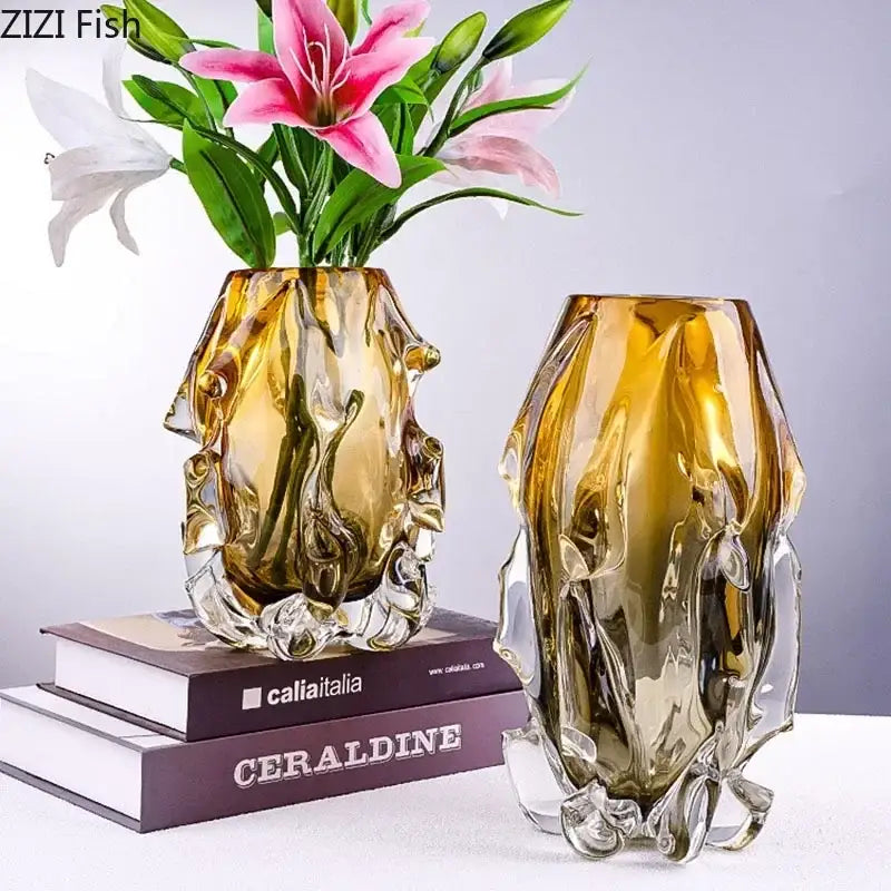 Amber Glass Vase