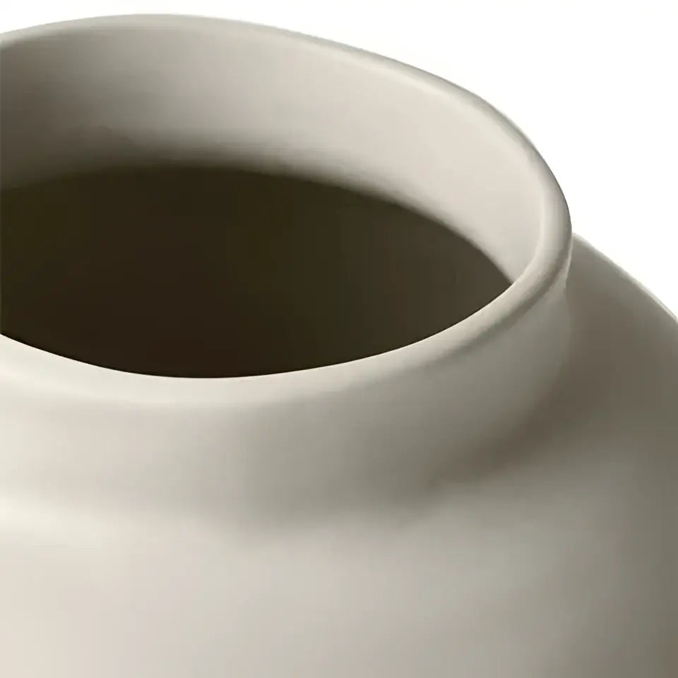 White Hammer Ceramic Vase