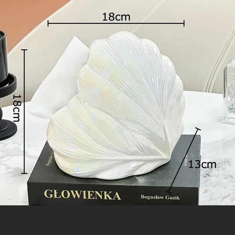White Silver Ceramic Tissue Box