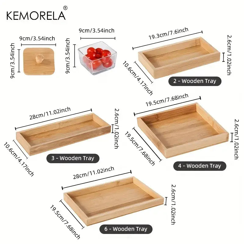 Glass Bamboo Lid Jars