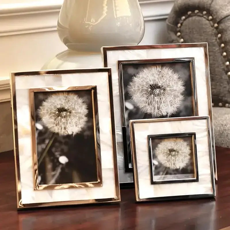 Golden Shell Photo Frames