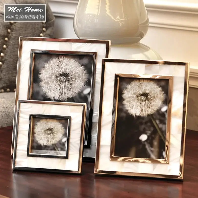 Golden Shell Photo Frames