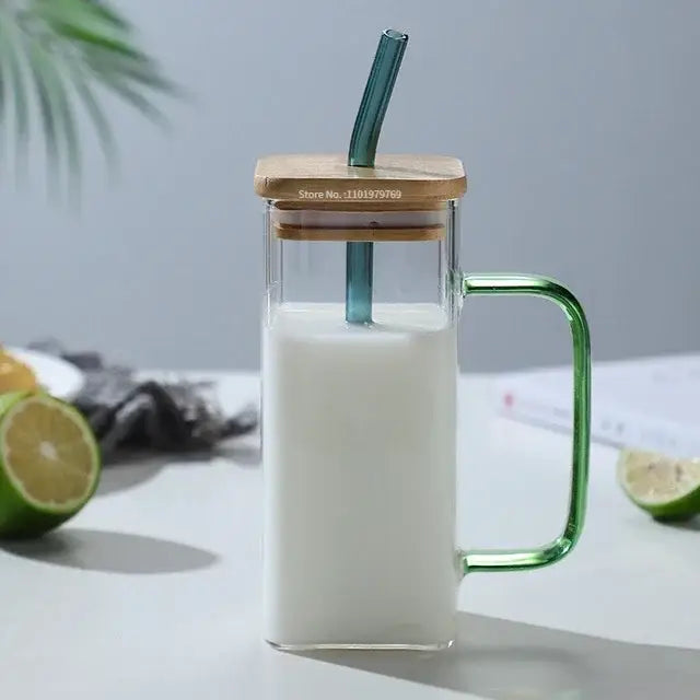 Square Glass Mugs Set