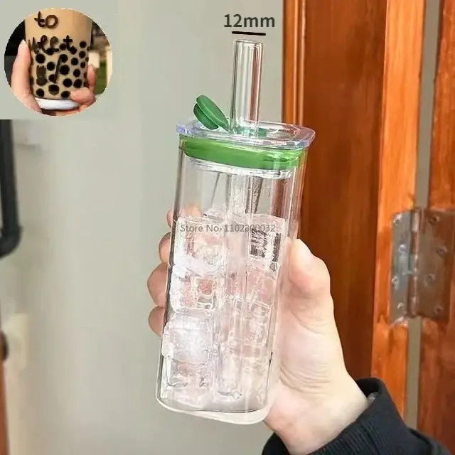 Square Glass Mugs Set