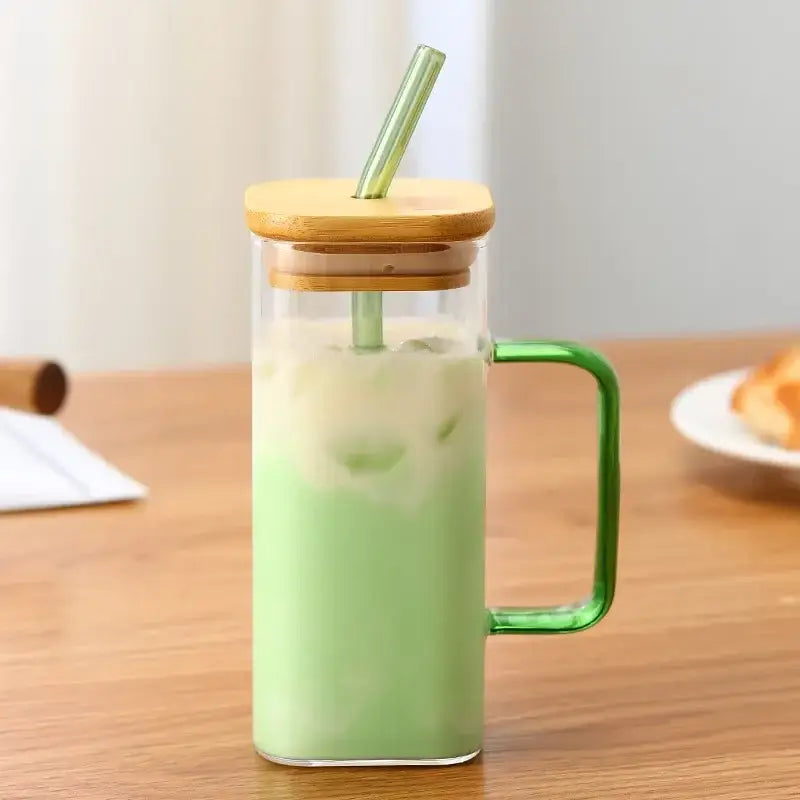 Square Glass Mugs Set
