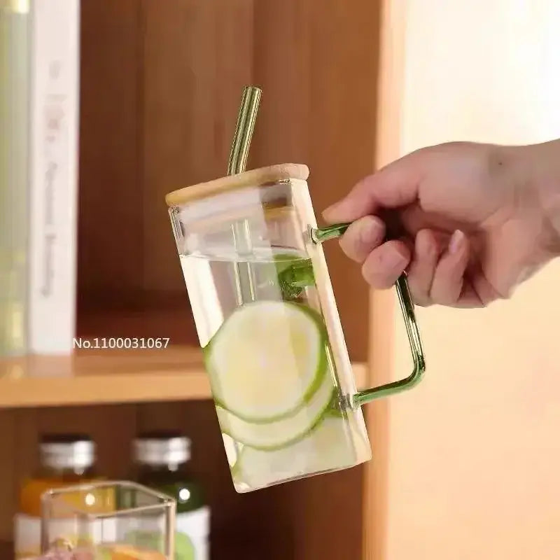 Square Glass Mugs Set