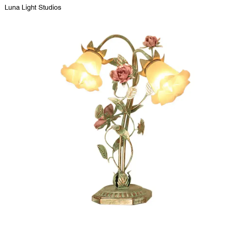 Green Rose Table Lamp