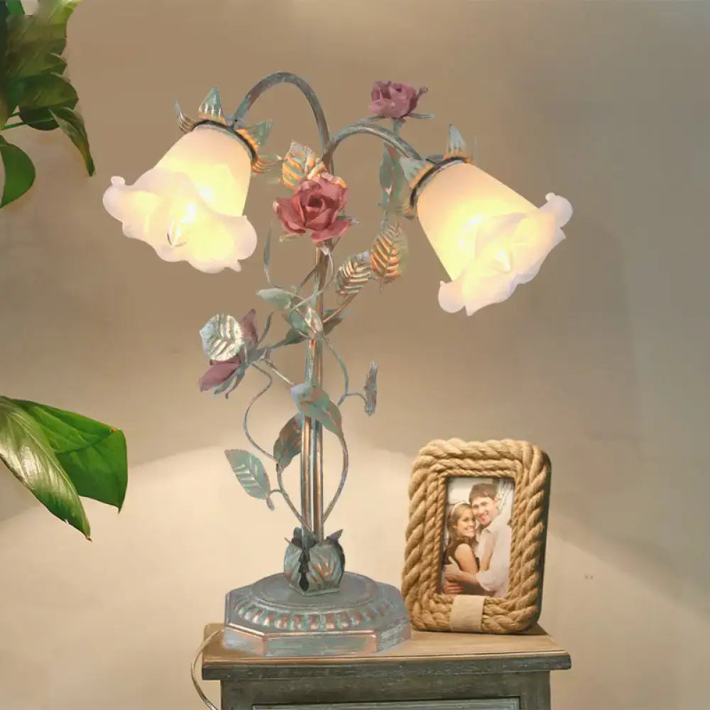 Green Rose Table Lamp