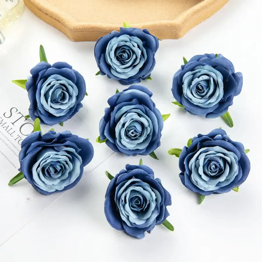 Silk Blue Rose Bouquet
