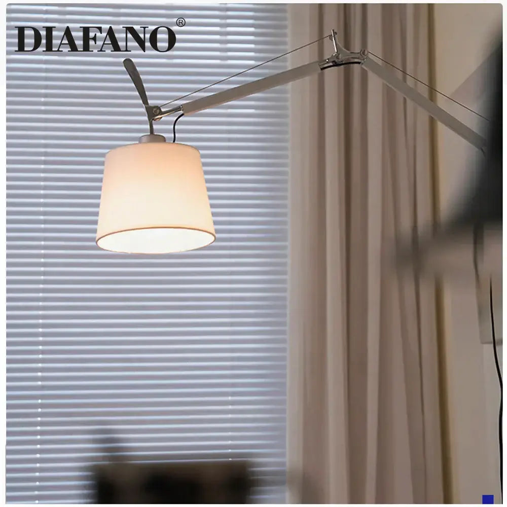 Silver Swing Arm Wall Lamp