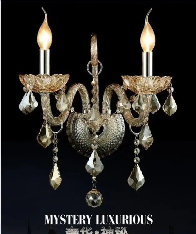 Crystal Cognac Wall Lamp