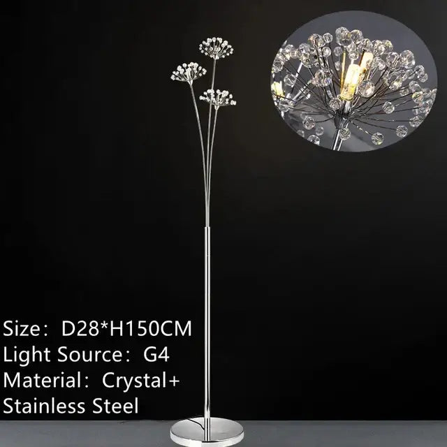 Crystal Dandelion Floor Lamp