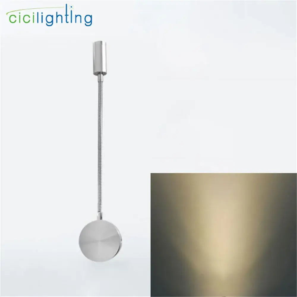 Silver Gooseneck LED Sconce