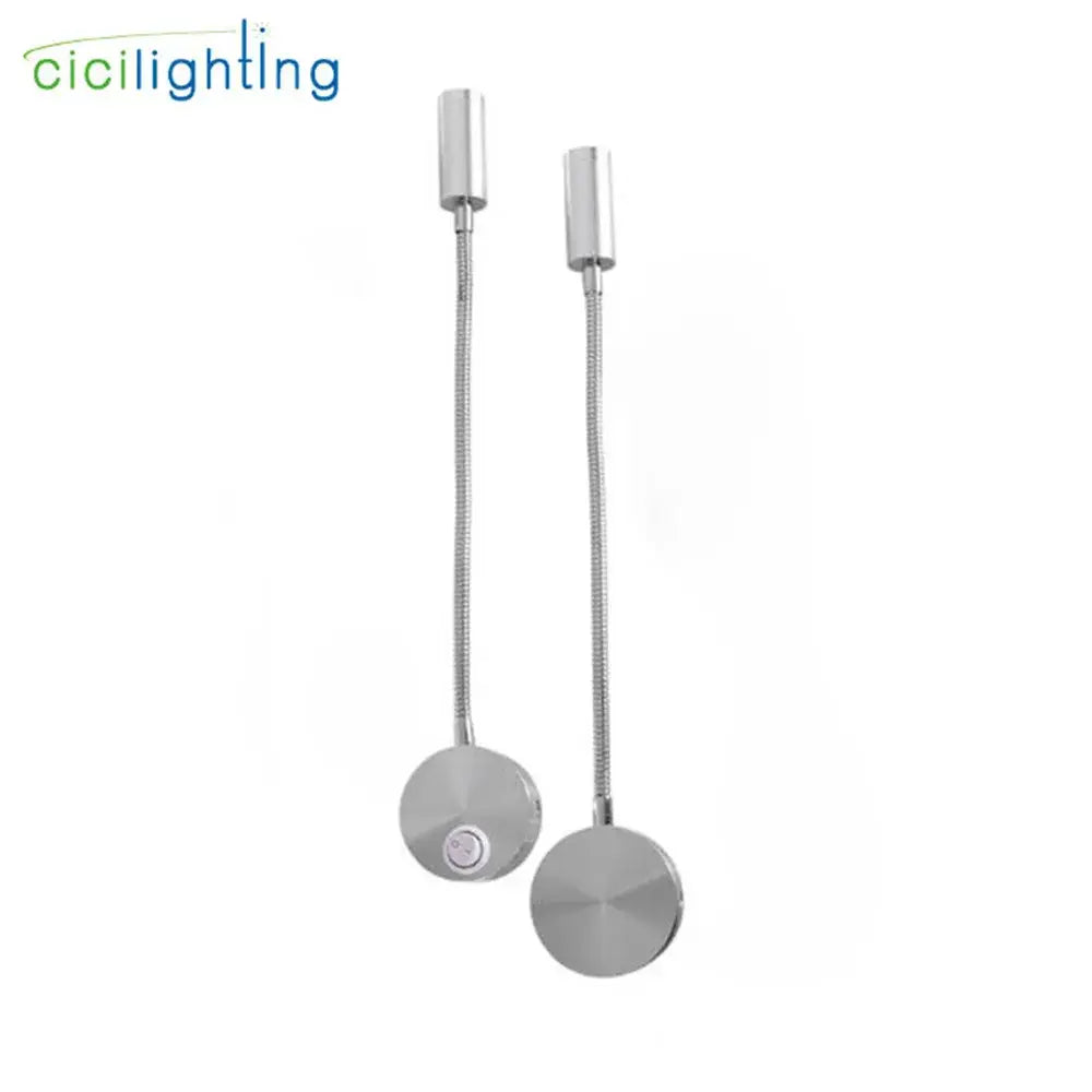 Silver Gooseneck LED Sconce