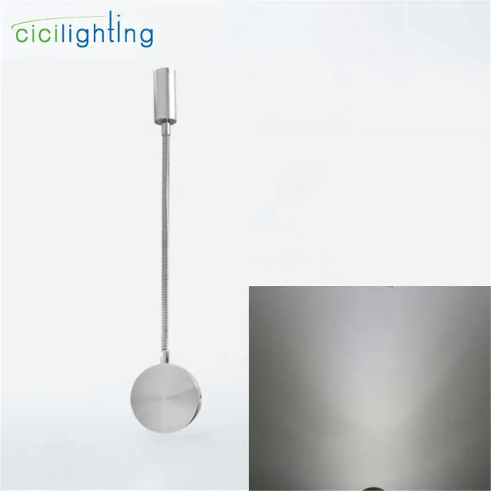 Silver Gooseneck LED Sconce