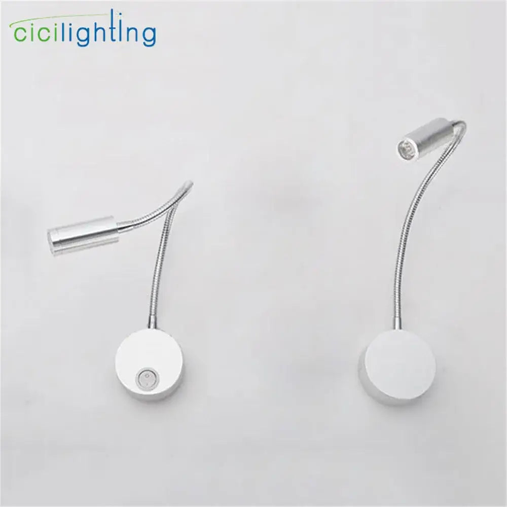 Silver Gooseneck LED Sconce