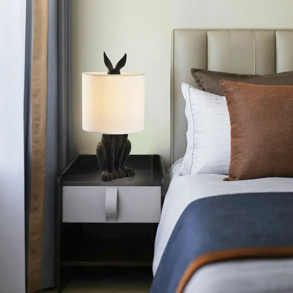 Silver Rabbit Table Lamp