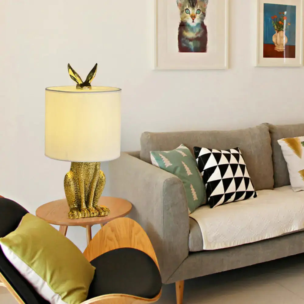 Silver Rabbit Table Lamp