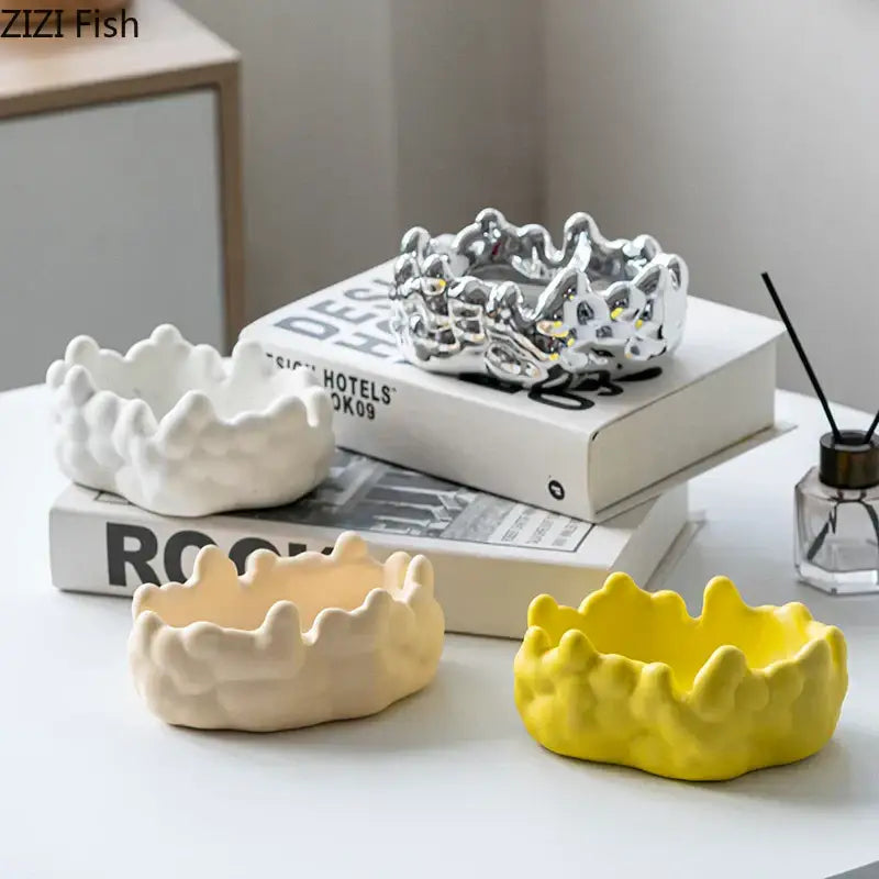 Textured Ceramic Bubble Ashtray