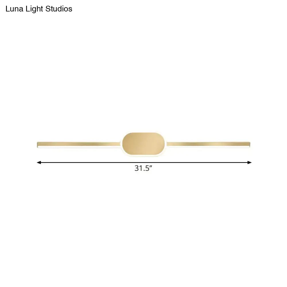 Gold Metal 31-Inch Vanity Sconce