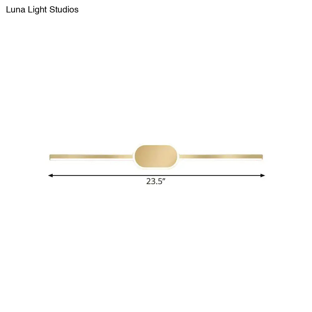 Gold Metal 31-Inch Vanity Sconce