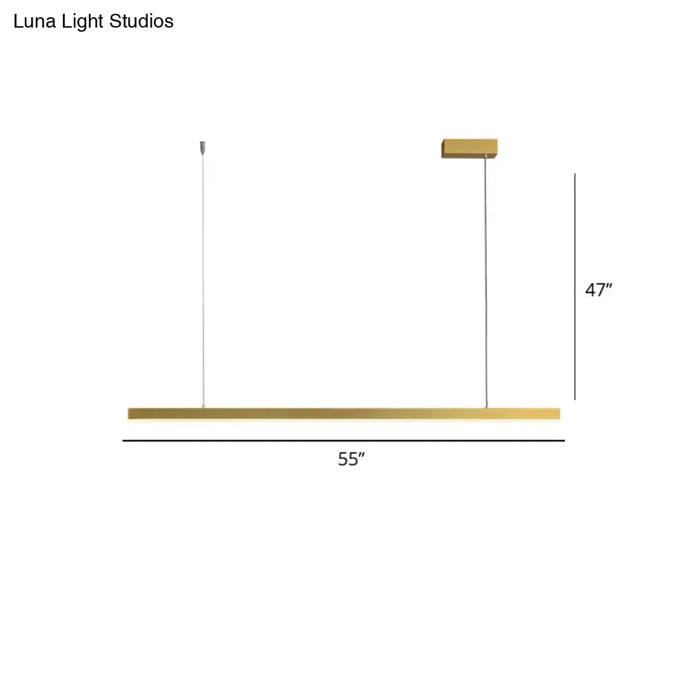 Gold Rectangular Pendant Light