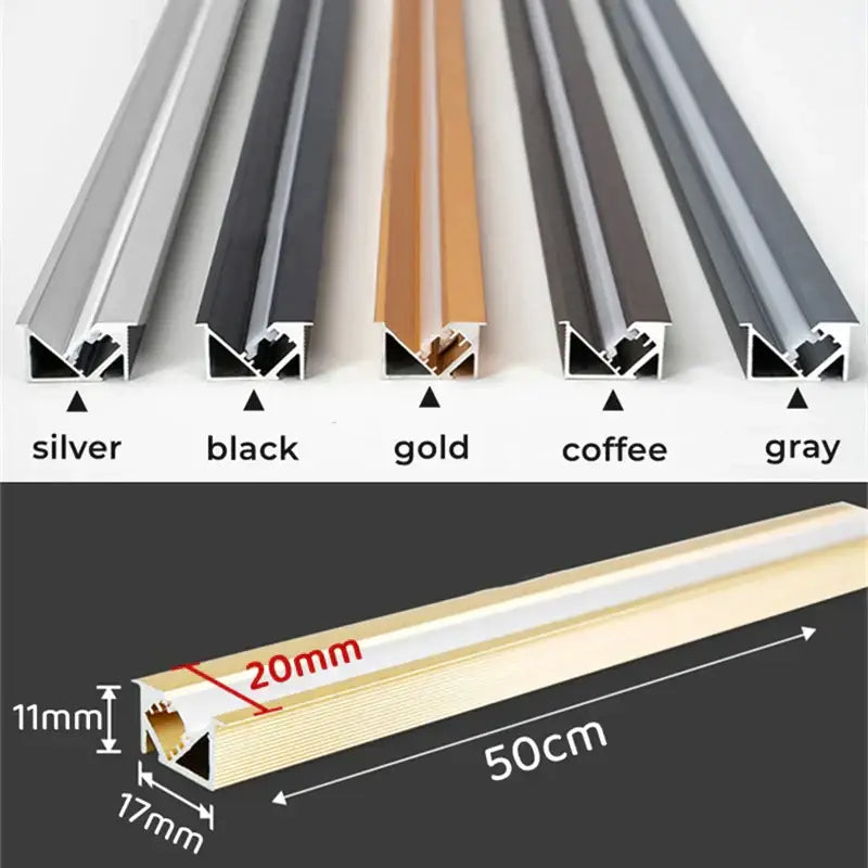 Black Aluminum Shelf Lighting