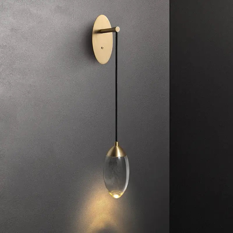 Brass Crystal LED Light
