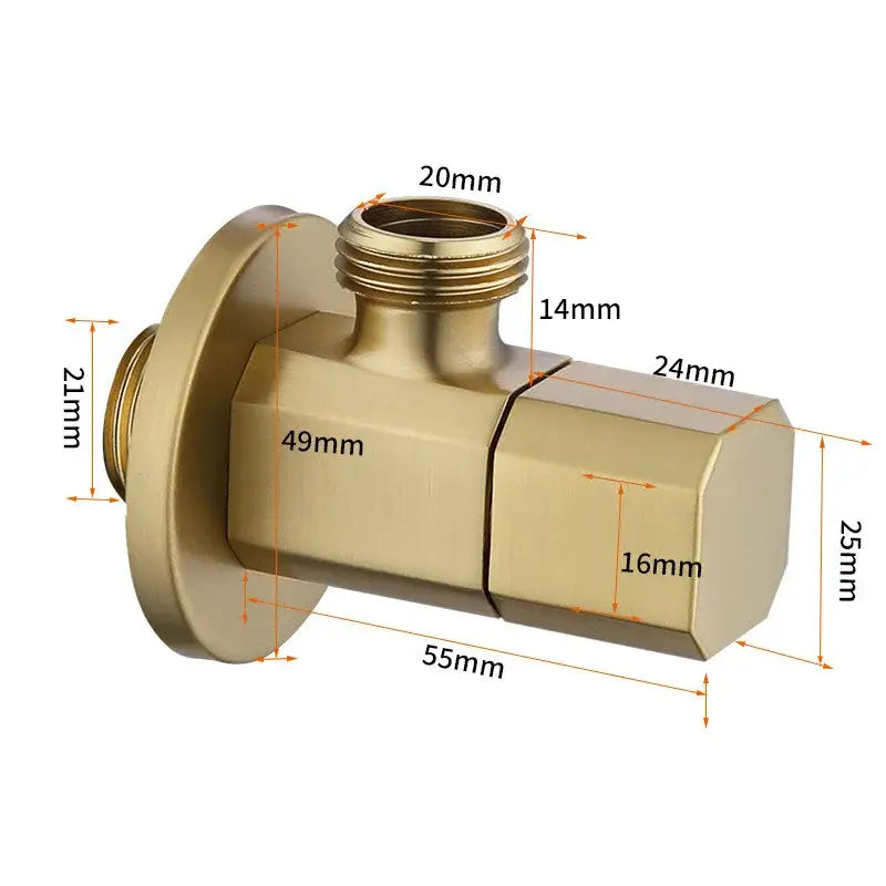 Brushed Gold Corner Valve