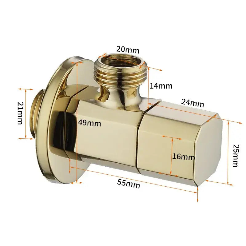 Brushed Gold Corner Valve