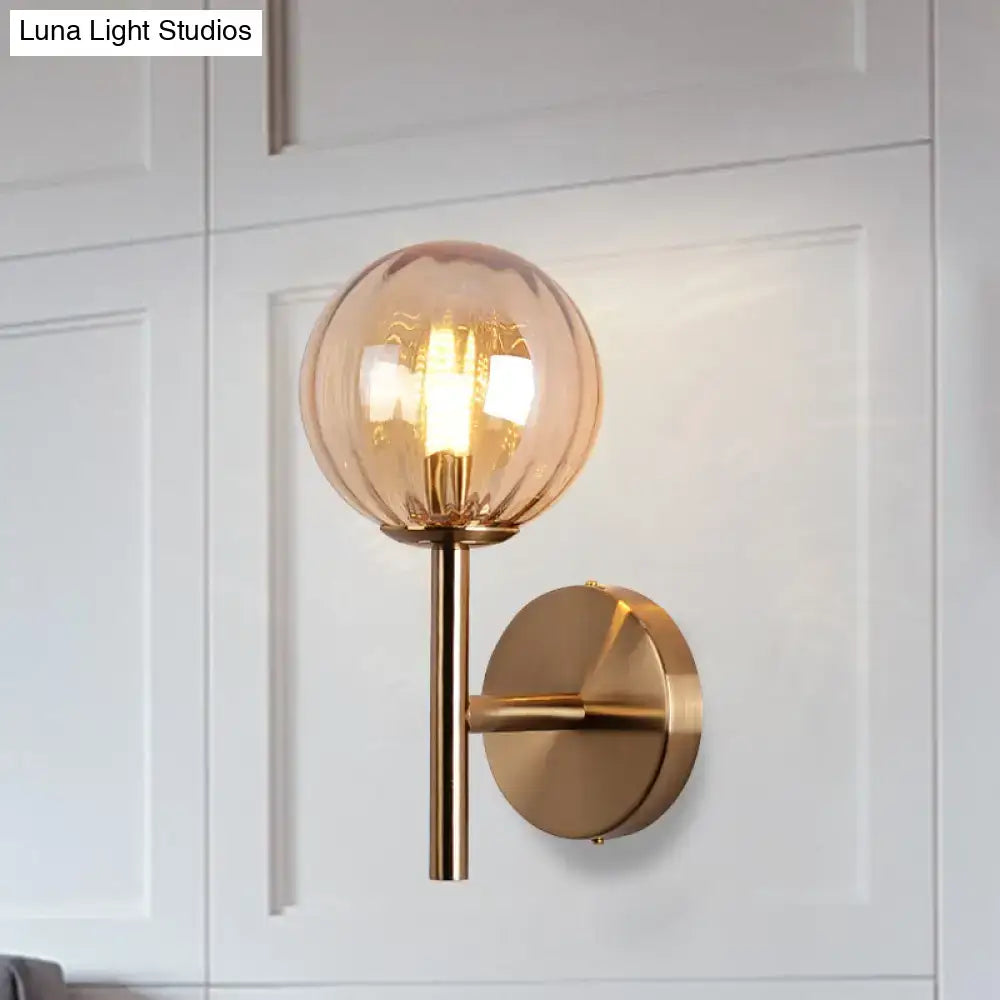Amber Red Green Glass Wall Sconce