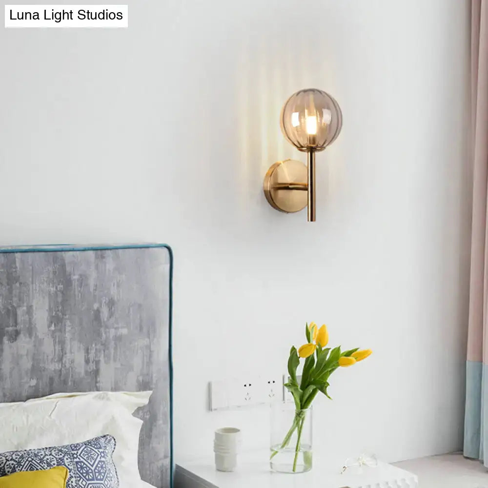 Amber Red Green Glass Wall Sconce