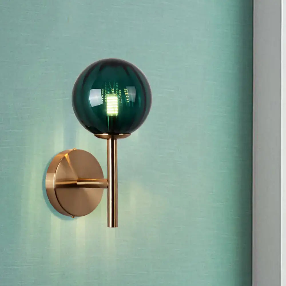 Amber Red Green Glass Wall Sconce