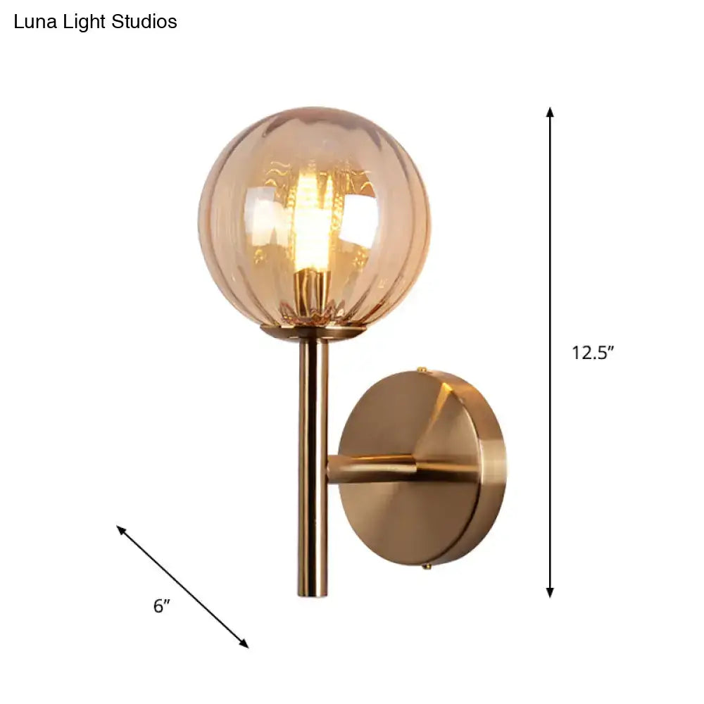 Amber Red Green Glass Wall Sconce