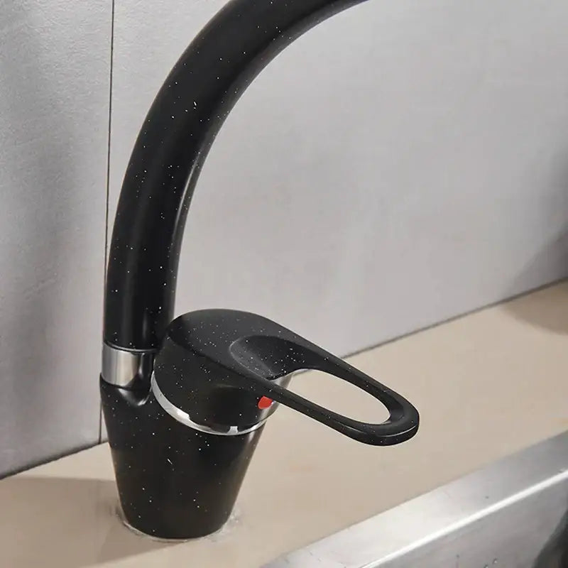 Black Chrome Kitchen Faucet Speckled Finish
