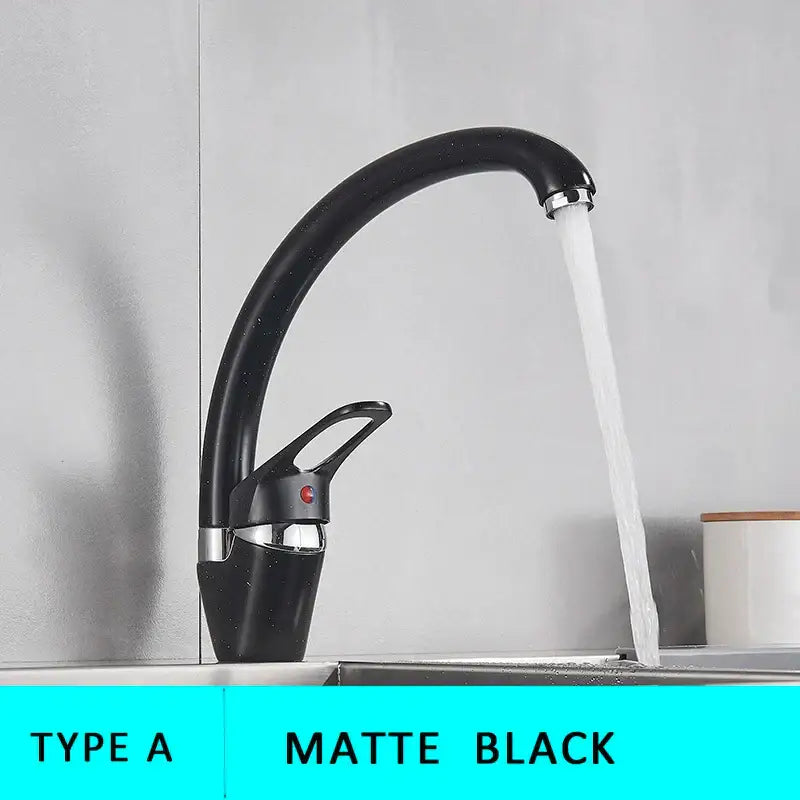 Black Chrome Kitchen Faucet Speckled Finish