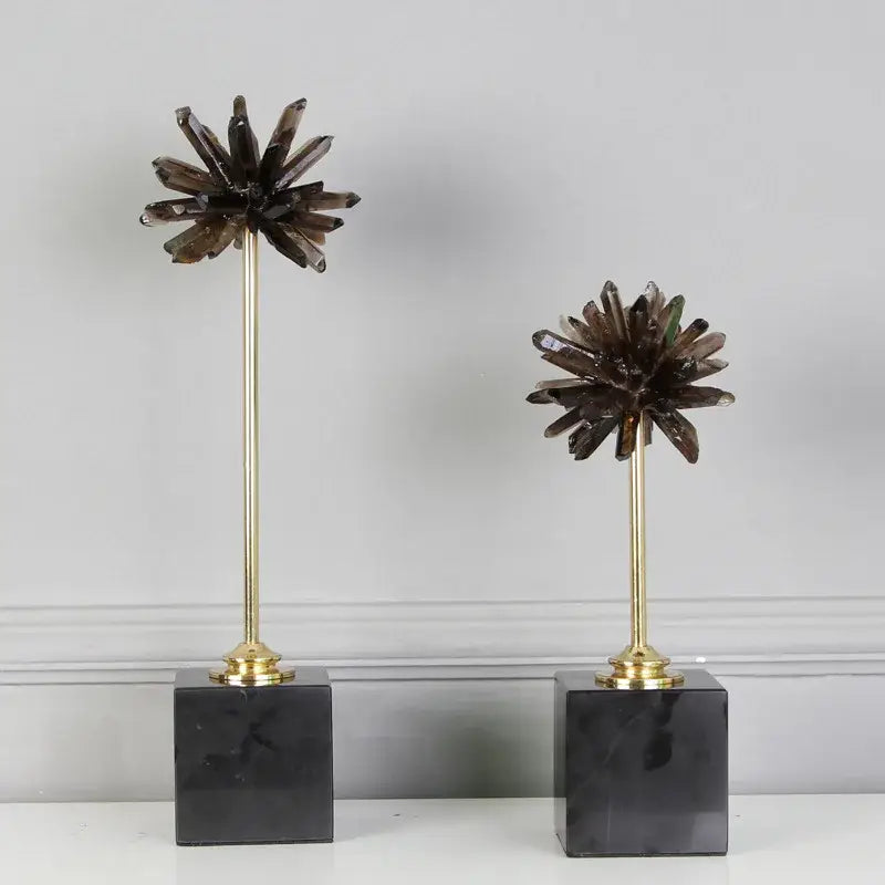 Quartz Crystal Flower Decor
