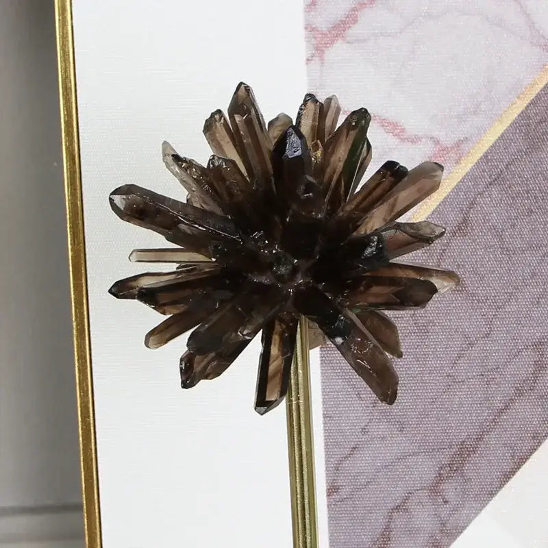 Quartz Crystal Flower Decor