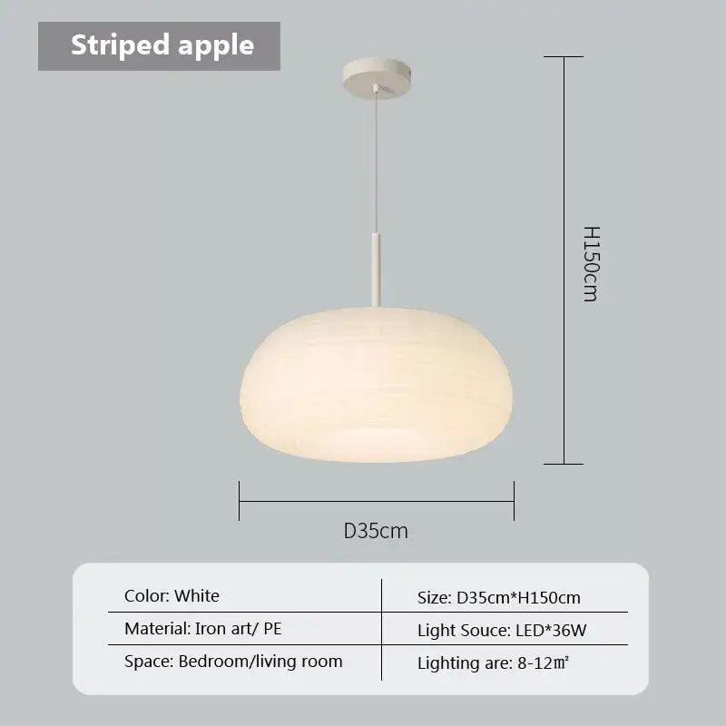 Cream Paper Pendant Light
