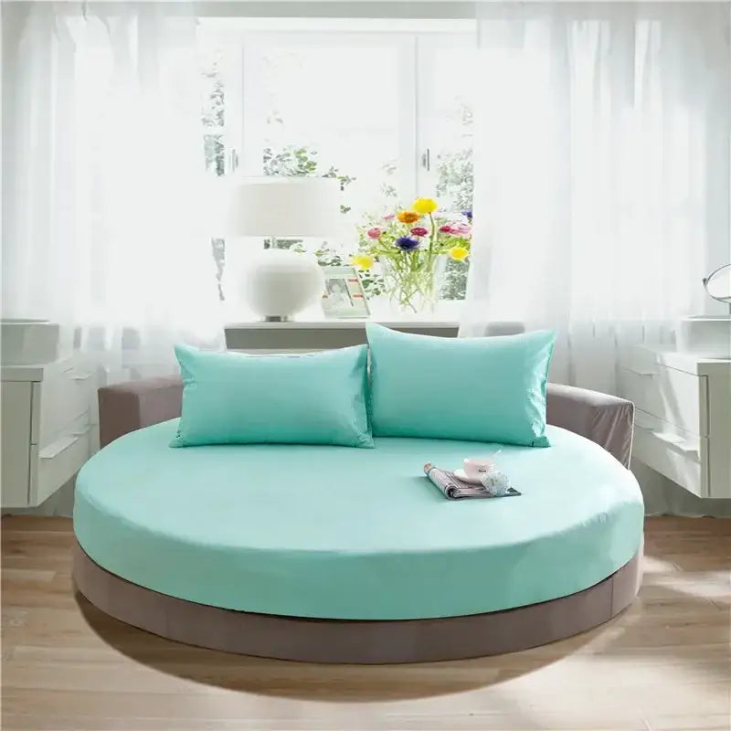 Dark Gray Round Bed Sheet