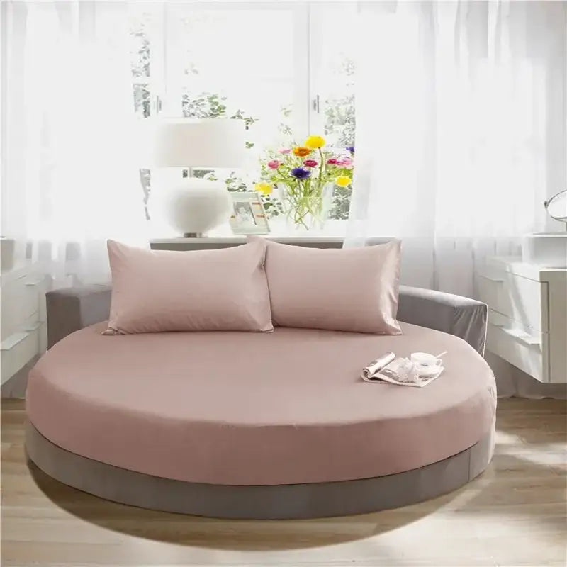 Dark Gray Round Bed Sheet