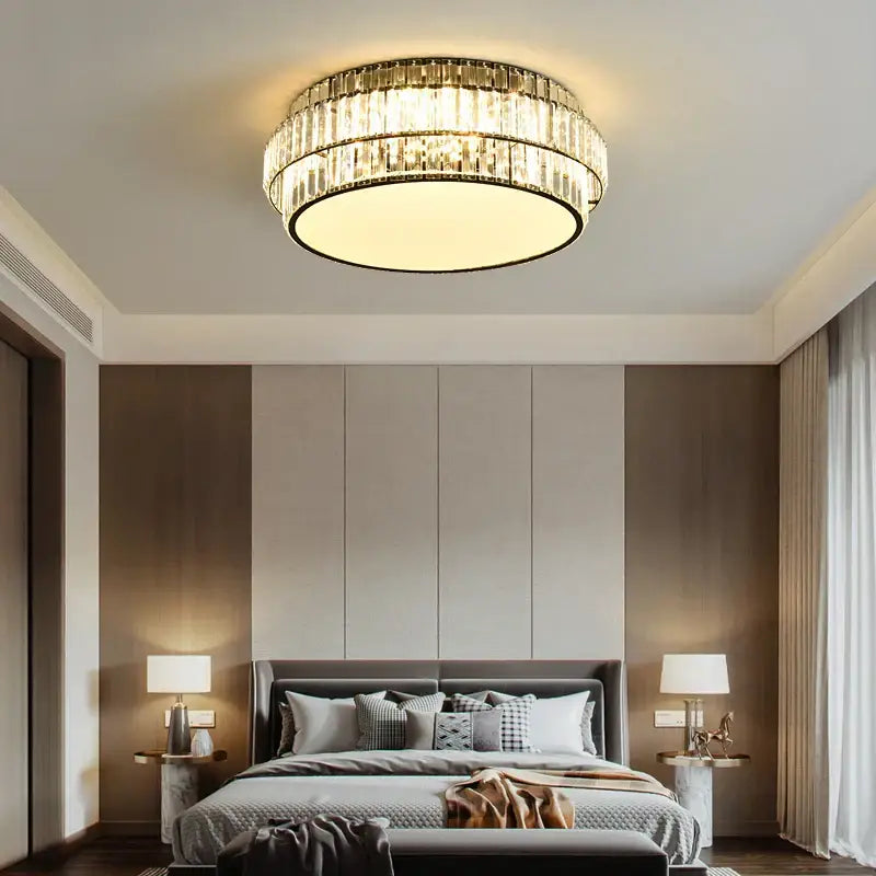 Gold Crystal Ceiling Lamp Square or Round