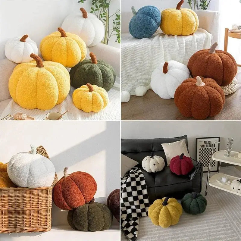 Pumpkin Fleece Throw Pillow