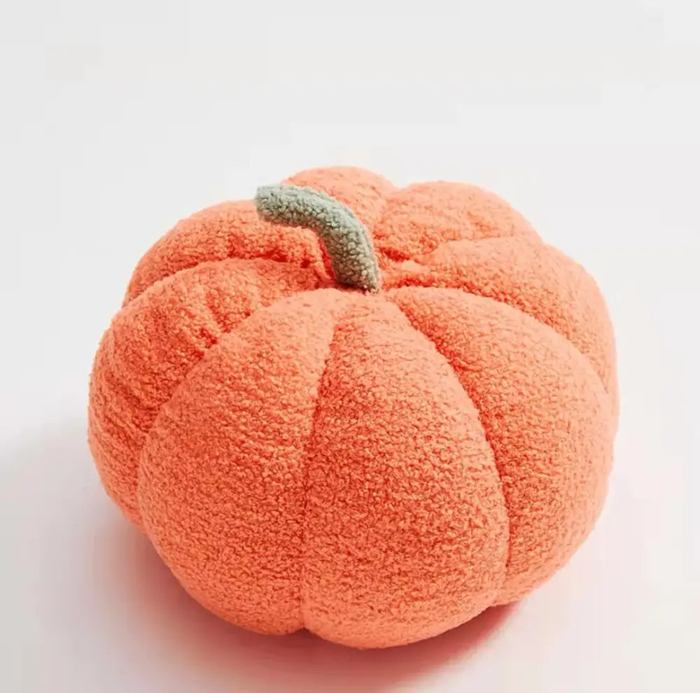 Pumpkin Fleece Throw Pillow